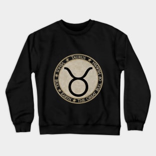 Vintage Taurus Zodiac Sign Horoscope Astrology Symbol Crewneck Sweatshirt